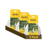 Birds Choice All Natural Cotton Bird Nesting Material | Ready-to-Hang Cotton Nesting Balls for Birds & Finches | Outdoor Bird Nest Building Material for Bird Watching & Backyard Habitat | Pack of 3