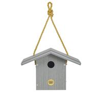 Birds Choice Modern Farmhouse Hanging Bird House for Wrens & Chickadees, Driftwood - Includes Nylon Hanging Rope, Made in USA
