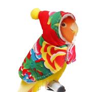 Bird's Cloak - Floral Print Parrot Cloak with Hood, Plush Cape Budgerigar | Parrot Cloak Cosplay Photo Prop, Floral Print Bird Cape with Hood, Parrot Cosplay Prop Green Cheek Sitting, M