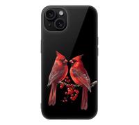 Birds Cute Cardinal Glass Phone Case Suitable for 15 Series