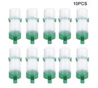 Birds Drinking Container Automatic Feeder Water Bottle Durable Plastic Livestock Accessory for Poultry Farm Chicken Cage 10pcs Round Smooth Edge Design