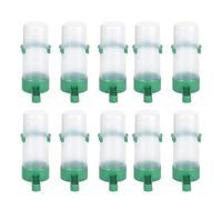 Birds Drinking Container Round Plastic Automatic Feeding Tool Livestock Accessory for Poultry Farm Water Supply and Drug Use Plastic Material 140ml Capacity 10pcs Set