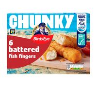 Birds Eye 6 Chunky Battered Fish Fingers 360g