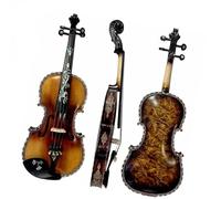 Bird's Eye Maple Wood Back 4/4 Violin Carving Ribs And Neck Inlay Nice Shell