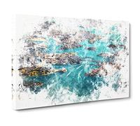 Birds Eye View Of Sydney Australia Watercolour Canvas Print | Gallery Wrapped 30mm Frame Wall Art | 30x20 inches | Ready to Hang | Modern Bird Picture | Living Room Bedroom Lounge Office