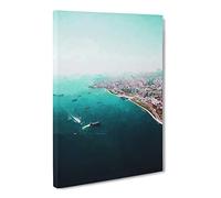 Birds Eye View Of Turkey Canvas Print | Gallery Wrapped 30mm Frame Wall Art | 24x16 inches | Ready to Hang | Abstract Bird Picture | Living Room Bedroom Lounge Office