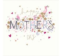 Birds & Floral Happy Mother's Day Greeting Card Beautiful Mothers Day Cards