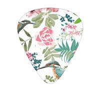 Birds Floral Plectrums Guitar Picks For Bass Electric Acoustic Guitars (12 Count)