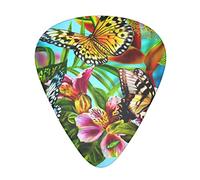 Birds Flowers Butterfly Guitar Paddle Set Of 12, Suitable For Guitar, Yukri, 3 Thicknesses