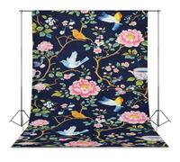 Birds Flowers Coffee Funny Photography Backdrop Background Washable Photo Studio Backdrops for Party Video Shooting