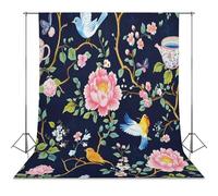 Birds Flowers Coffee Funny Photography Backdrop Background Washable Photo Studio Backdrops for Party Video Shooting