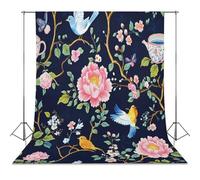 Birds Flowers Coffee Funny Photography Backdrop Background Washable Photo Studio Backdrops for Party Video Shooting