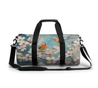 Birds Flowers Gym Bag Travel Duffel for Men Women