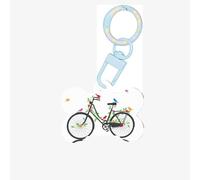 Birds Flowers On Bikes Printing Dog Tag Bone Shaped Double Sided Pattern Dog Id Tags Bone Shaped Pet Name Tags Dog Collar Tags