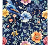 Birds Flowers Peel and Stick Wallpaper 3D Printed Plants Art Painting for Boys Girls Teen Bedroom Living Room Kitchen Removable Decor Wall Mural Paper 17.3"x78.7"