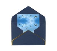 Birds Flying Away Over Sky Greetings All Occasion Cards For Thank You Birthday Congratulations Envelopes Blank Cards