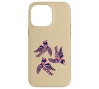 BIRDS FLYING HIGHER Cute Inspiring Hopeful Birds Pink Blue Case for iPhone 14 Pro Max