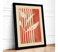 Birds in Flight Retro Framed Wall Art Print A1 Black