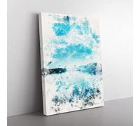 Birds In Flight Watercolour Modern Canvas Wall Art Print Ready to Hang, Framed Picture for Living Room Bedroom Home Office Décor, 50x35 cm (20x14 Inch)