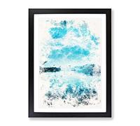 Birds In Flight Watercolour Modern Framed Wall Art Print, Ready to Hang Picture for Living Room Bedroom Home Office Décor, Black A4 (34 x 25 cm)
