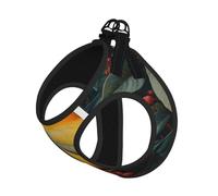 Birds in Fruit Trees Dog Harness - Equipped with Reflective Straps and Quick Release Buckles - Suitable for Small Cats and Dogs