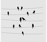 Birds in Lines Reusable Stencil A3 A4 A5 & Bigger Sizes Modern Romantic / Bird119 (PVC Reusable Stencil, A5 Size - 148 x 210 mm, 5.8 x 8.3 in)