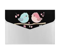 Birds in Love Printed File Folders with Fasteners Accordion File Organizer for Home Office Documents Contract
