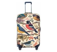 Birds in My Garden for TSA Approved, Fit 18-32 Inch, Black, XL Elastic Luggage Cover Suitcase Covers Protector