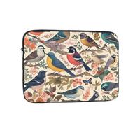 Birds in My Garden Laptop Case 10 inch, TSA Laptop Sleeve Shockproof Protective Notebook Case Water Resistant Computer Carrying Cover Briefcase Handbags Men Women Computer Bag