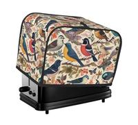 Birds in My Garden Toaster Cover 2 Slice, Waterproof Bread Machine Covers with Pockets Universal Size Kitchen Small Appliance Cover with Handle, Dust and Fingerprint Protection