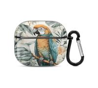 Birds in The Jungle Bluetooth Earbuds Case Cover Full Body Shockproof Protection Hard Case Support Wireless Charging with Keychain Personalized Gift for AirPods 3