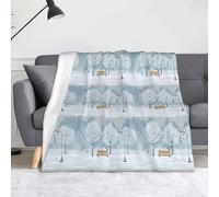 Birds In The Park On A Snowy Day Print 50 X 60 In Soft Micro Pilling Resistant Throw Blanket Warm Lightweight Blankets