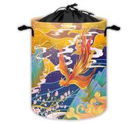 Birds Laundry Hampers With Drawstring Phoenix Laundry Baskets For Bathroom Asia Portable Clothes Storage Organizer Basket East W 35 L 44 Cm
