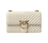 PINKO Classic DC Sheep Nappa Chevron M White - Antique Gold