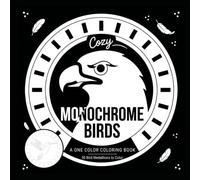 Birds Medallion Monochrome Coloring Book: A One Color Coloring Book for Adults | 50 Beautiful Bird Medallions to Fill in Black | Easy to Complex Designs for Relaxation and Stress Relief