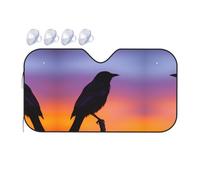 Birds Medium Car Windshield Sunshade - Quick Cooling in The car in Summer, Portable Storage Sunshade