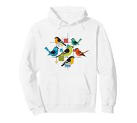 Birds Midcentury Mid Century Art Retro Atomic Age Space Pullover Hoodie