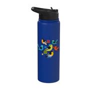 Birds Midcentury Mid Century Art Retro Atomic Age Space Stainless Steel Insulated Water Bottle