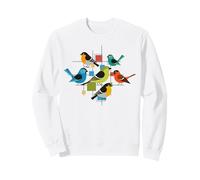 Birds Midcentury Mid Century Art Retro Atomic Age Space Sweatshirt