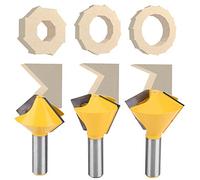 Bird's Mouth Router Bit, Carbide Blade Woodworking Milling Cutter Trimming Router Bit, Shank Hardwood for Solid Wood