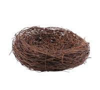 Bird's Nest - 5.9 Inch Rattan Decor | Simulation Ornament - 15x15x5cm Natural Home Decor Heat Moisture Absorbent Suitable for Easter Table Centerpiece Holiday Crafts