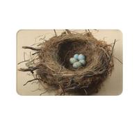 Birds Nest Front Door Mat, Dirt Trapper Floor Mats All-Weather Heavy Duty Welcome Mats for Entryway Absorben Bath Mat Non-Slip Low Profile Doormat Area Rug 20" x 31.5"