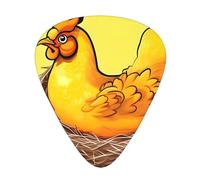Bird'S Nest Golden Chicken 12 Pack Guitar Plectrums With Storage Case, 0.46/0.71/0.96mm, Including Thin, Medium Thick Guitar Plectrums For Electric Guitars Bass Ukulele