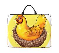 Bird's Nest Golden Chicken 14 Inch Laptop Sleeve with Handle - Shockproof Water Resistant Protective Cover for 14" Computers, Office & Travel
