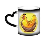 Bird's Nest Golden Chicken Black It is a color-changing mug, black for cold and white for hot, and more durable after hand washing.pajamas for women short sleeve,pajama tops for women short sleeve,
