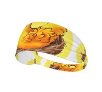 Bird's Nest Golden Chicken Elastic Exercise Headband, Fitness Exercise Yoga Cycling Headband, Outdoor Sports Elastic Sweat-Absorbing Headband,
