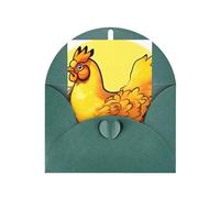 Bird'S Nest Golden Chicken Greeting Card, 4x6 Inch With Envelope, #Suitable For Birthdays, Weddings, And Business Events.