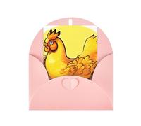 Bird'S Nest Golden Chicken Greeting Card, 4x6 Inch With Envelope, #Suitable For Birthdays, Weddings, And Business Events.