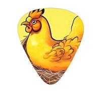Bird's Nest Golden Chicken Guitar picks, 12-pack of wear-resistant guitar picks for guitar, bass, electric guitar, ukulele, thin, medium and heavy