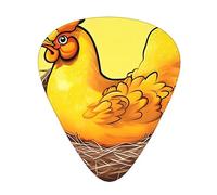 Bird's Nest Golden Chicken Guitar picks 12 pieces, ABS material, smooth edges, comfortable feel, 3 optional thicknesses